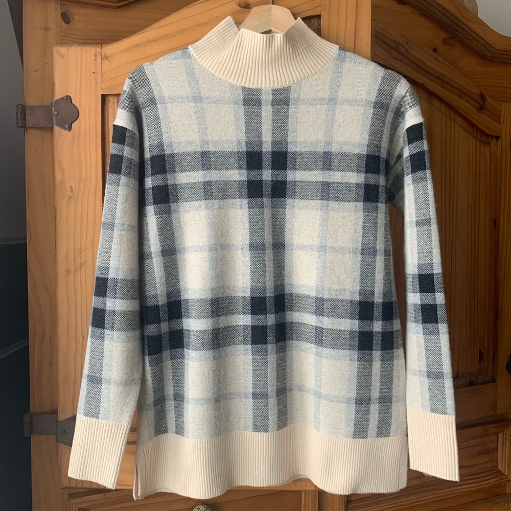 RW&CO Plaid Turtleneck Sweater